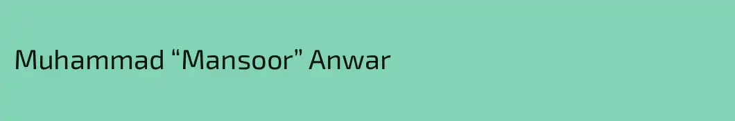 Muhammad “Mansoor” Anwar